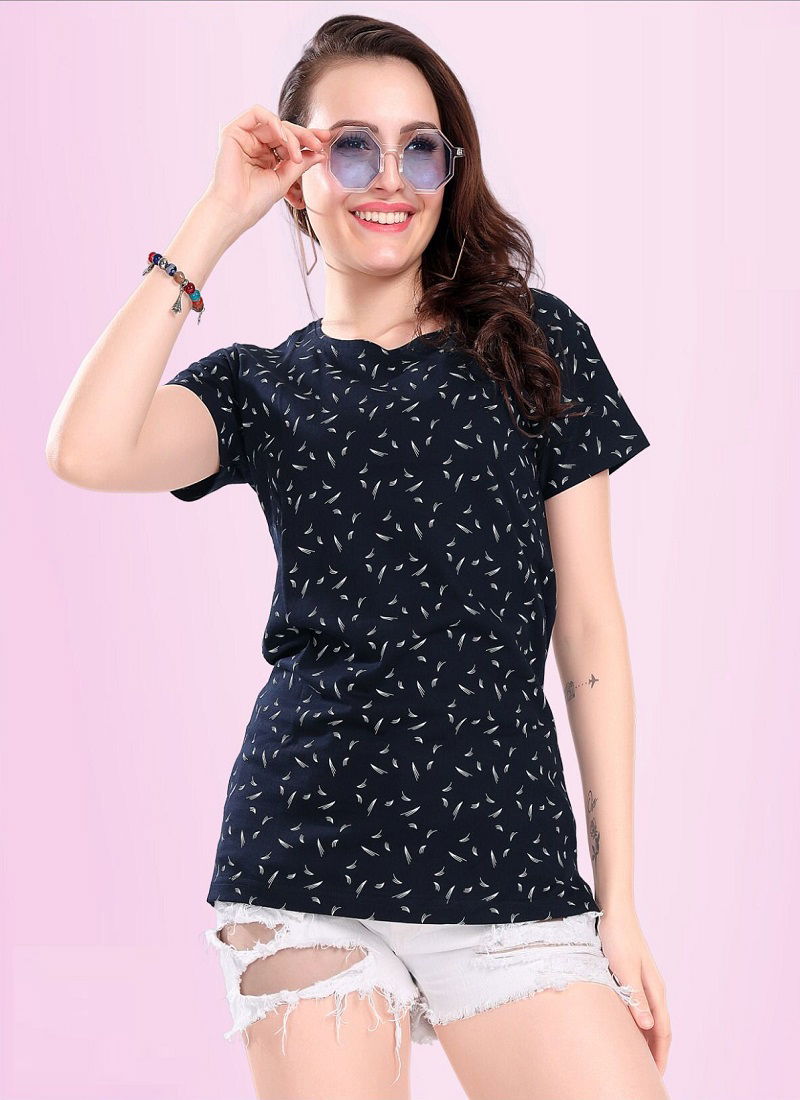 Nine Printed Short Ladies Top Catalog